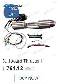 Kedean Motor de propulsor subacuático para accesorios de barcos de Kayak, hélice de aletas eléctricas, Motor de pesca de Surf SUP de paleta